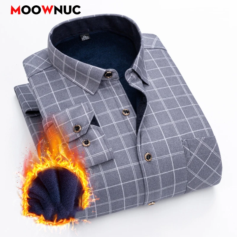 Mens Clothing Casual Shirt Male Winter Blouse Men's Streetwear Spring Autumn Streetdress Popular Thick Hombre Fashion Shirt