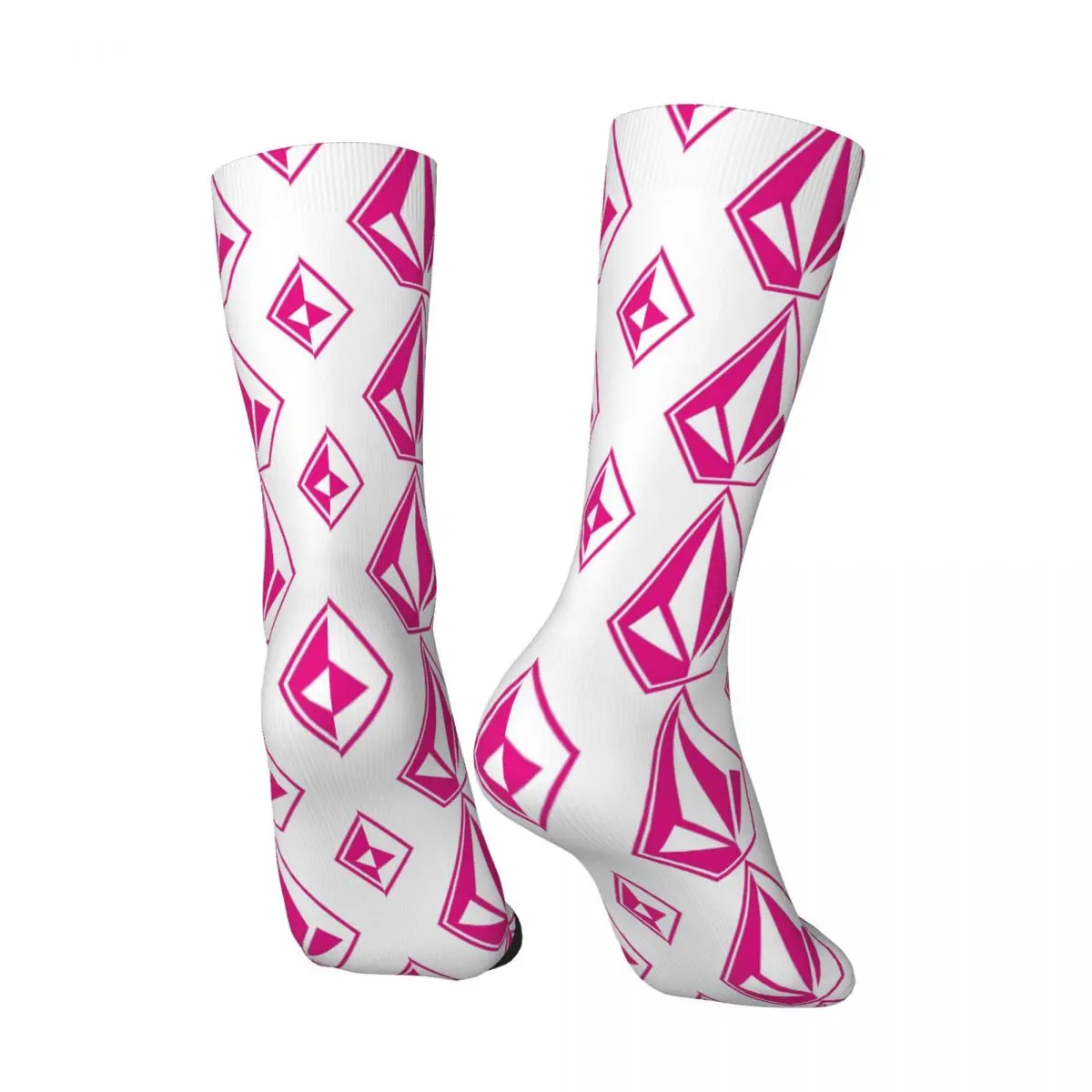 Volcoms Triangl-Calcetines para hombre y mujer, medias informales magenta, antideslizantes, diseño de alta calidad, para exteriores, Invierno