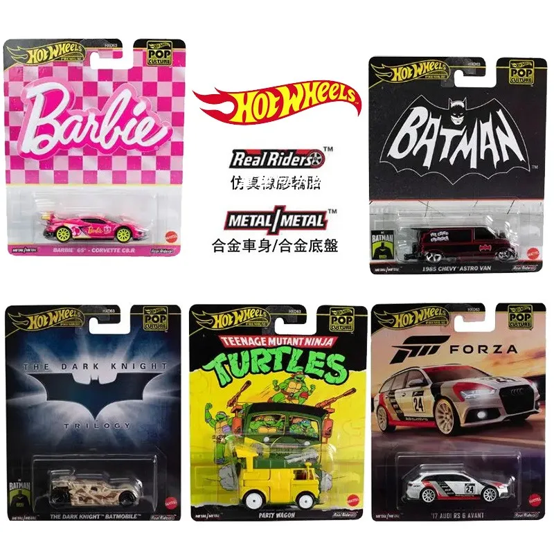 In Stock Hot Wheels Car Model Retro Culture Entertainment Barbie Audi Batman Trolley Alloy Model Decor Collectable Toys Gift