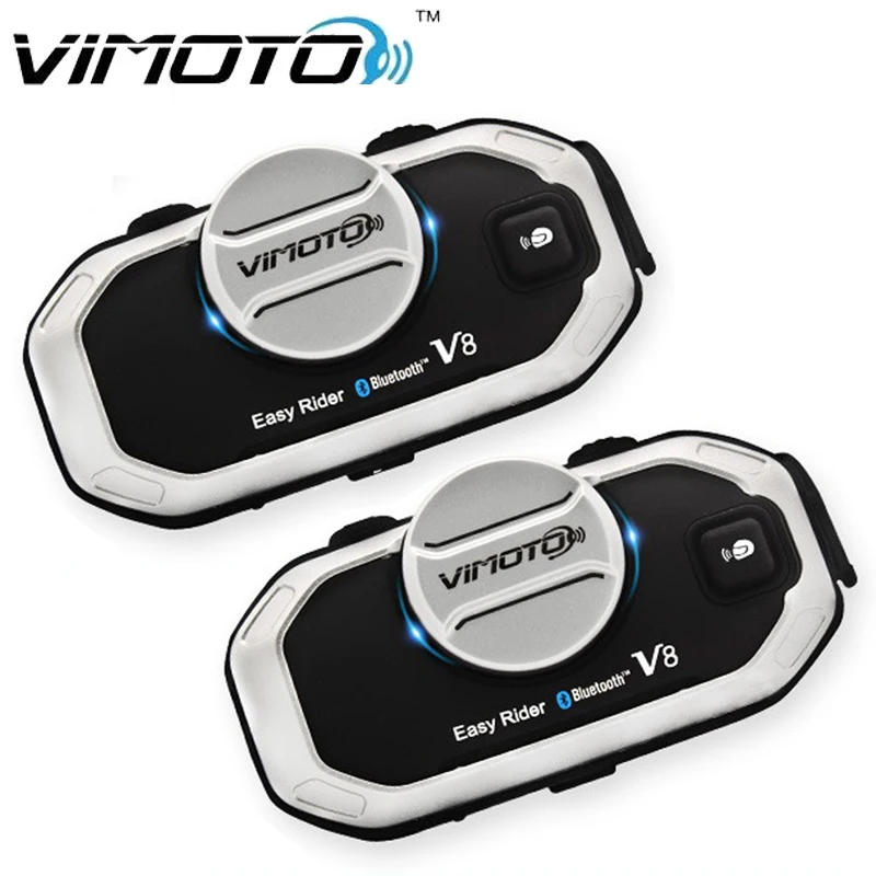 

Vimoto English Version V8 Easy Rider Multi-Functional BT Headset Motorcycle Stereo Headphones for Mobile Phone GPS 2 Way Radio