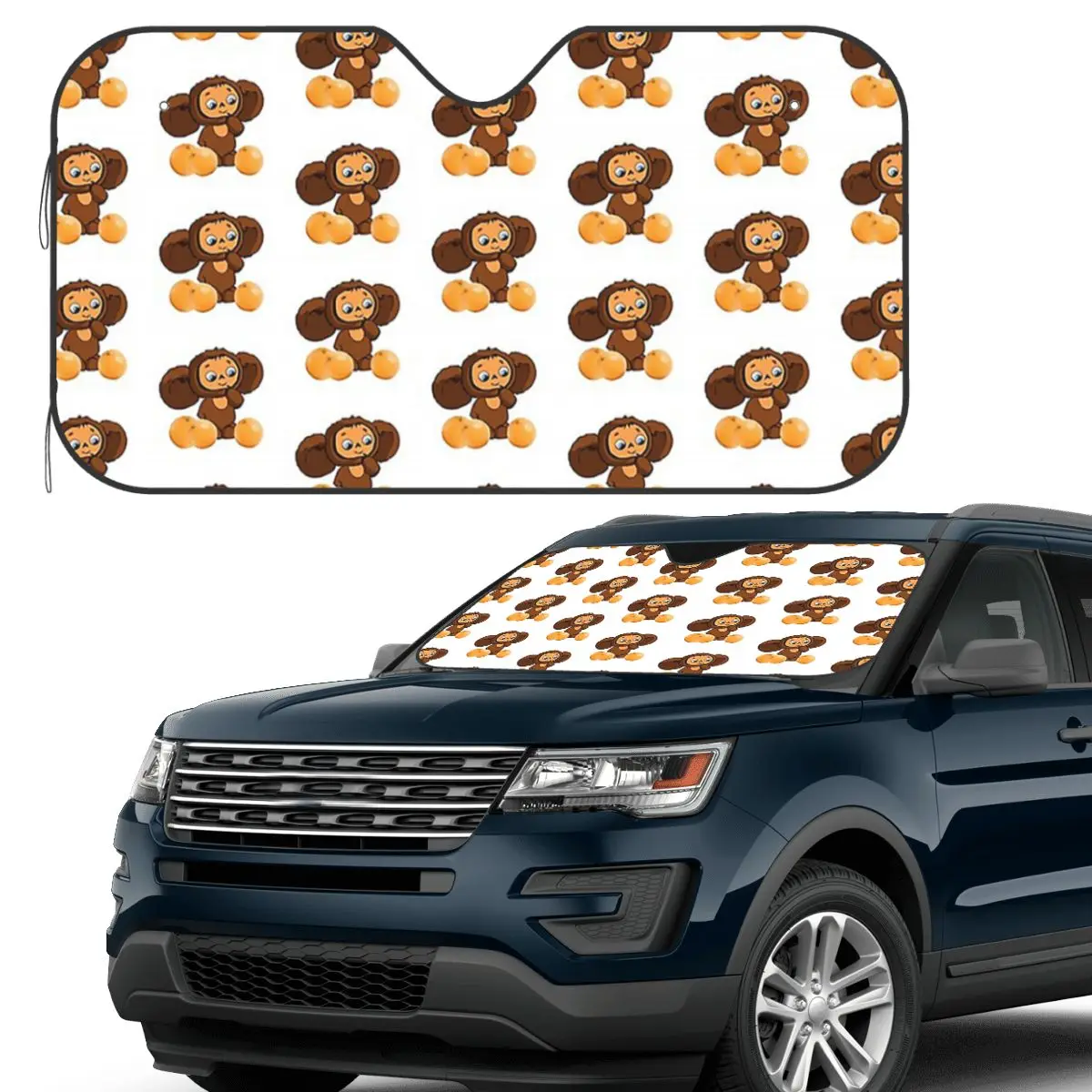 

Cheburashka Sunshade Windscreen Car Front Windshield Window Sun Visor Accessories Covers