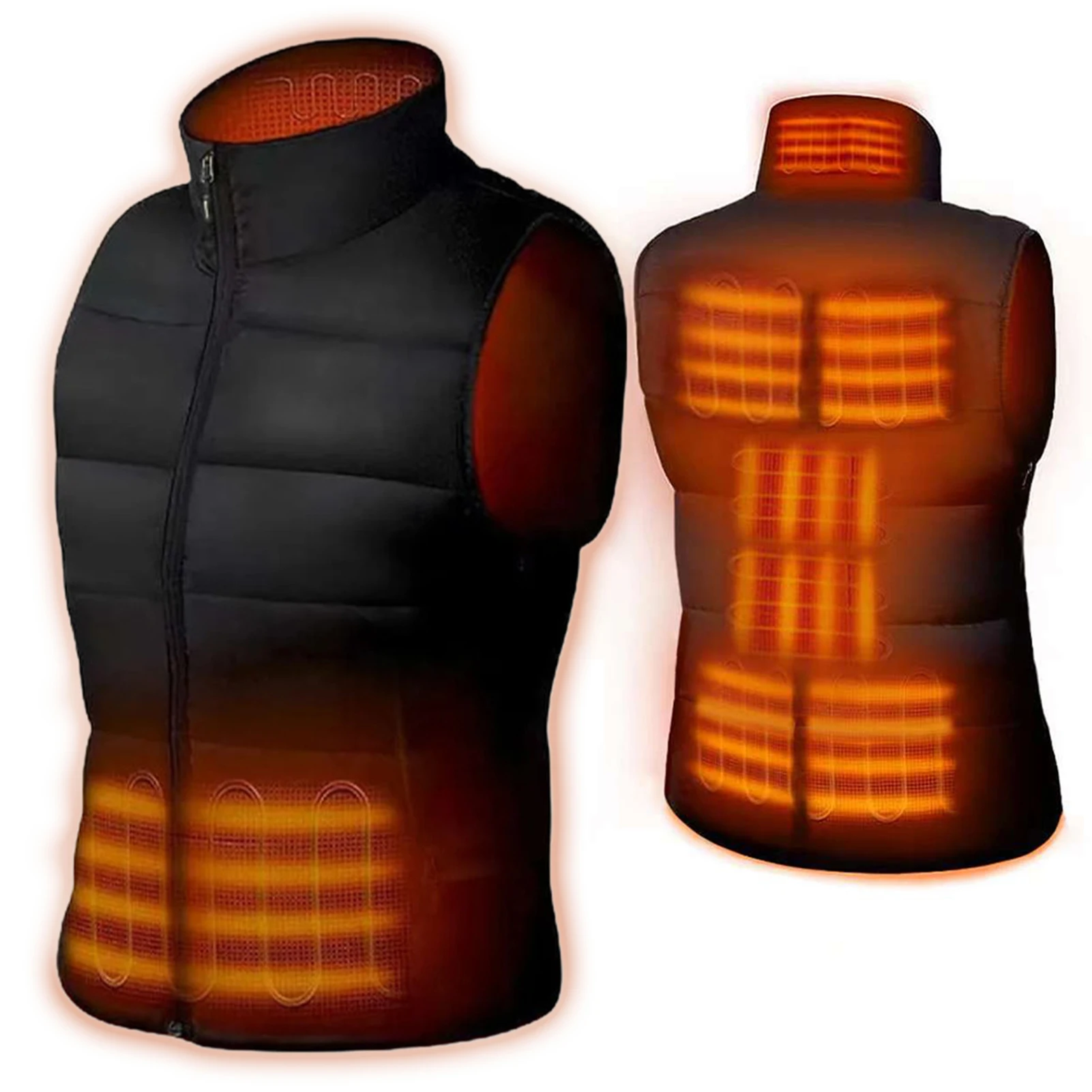 

9 Heated Vest Zones Electric Heated Jackets Men Women Sportswear Heated Coat Graphene Heat Coat USB Heating Jacket For Camping