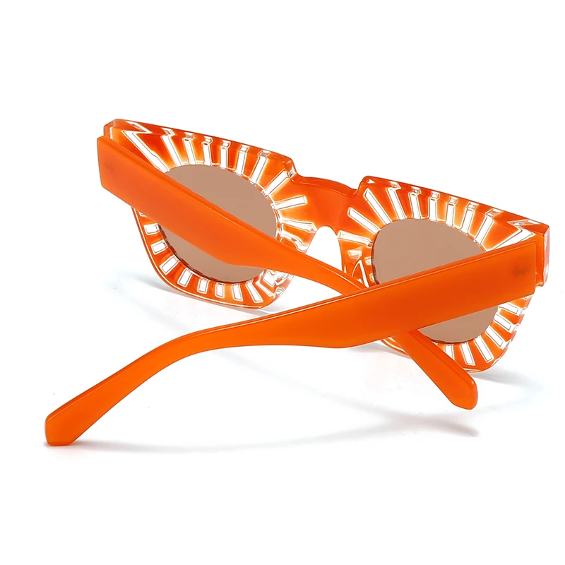 Foreign Trade Cross-Border Popular Sunglasses with Rice Nail Design, European and American Street Photography Ins Popular Square Model