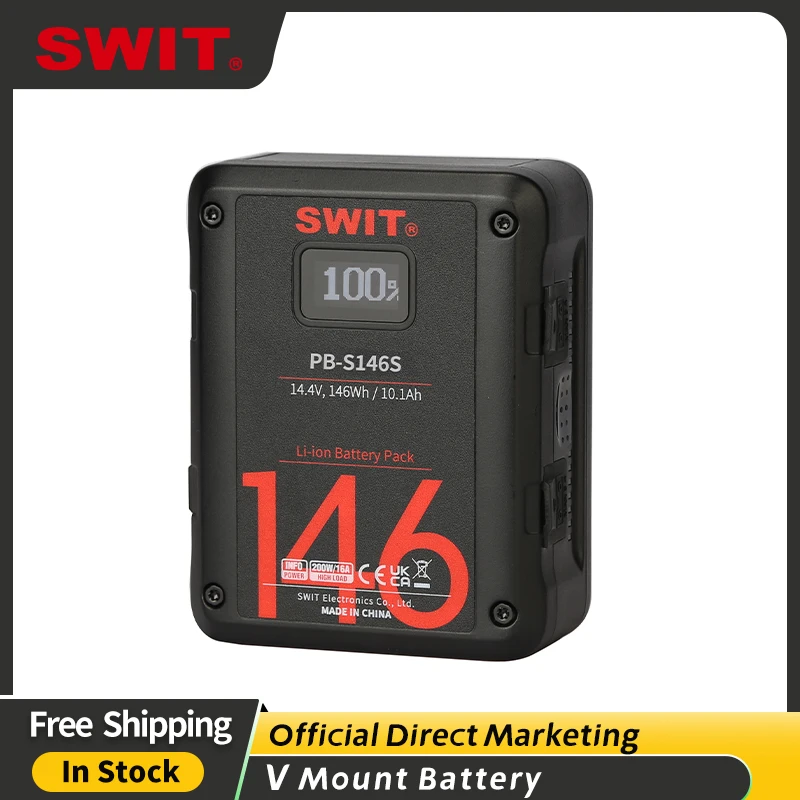 SWIT V Mount Battery PB-S146S 146Wh Multi-sockets Digital Battery Pack