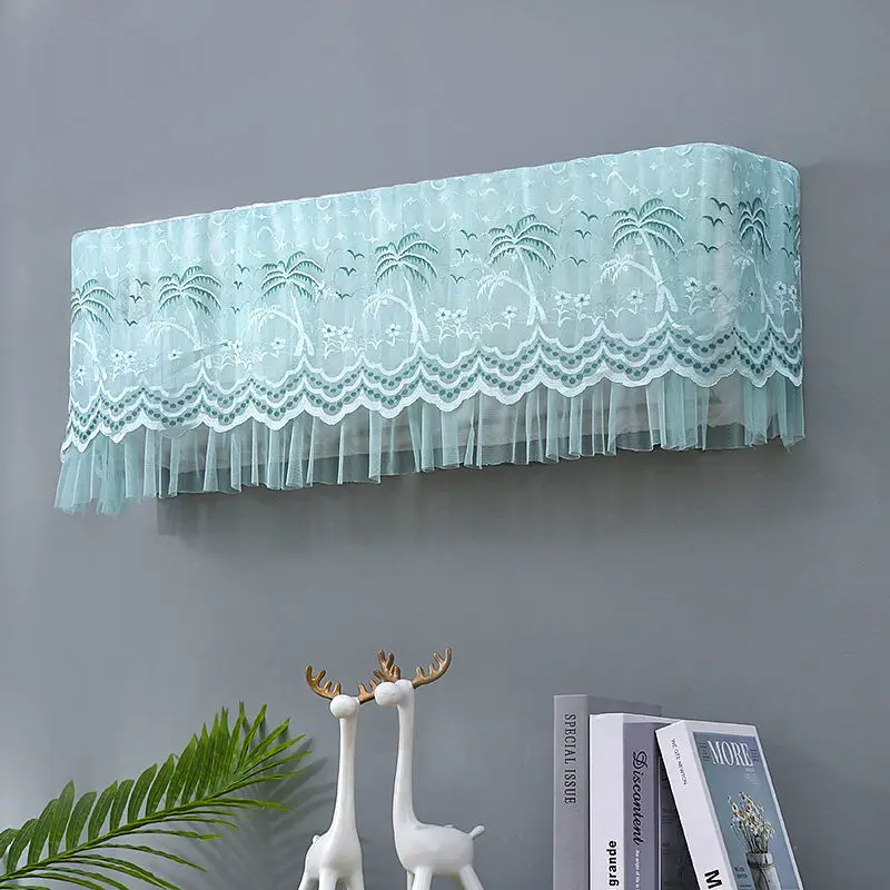 Lace Air Conditioner Dust Covers Luxury Floral Embroidery Dust-proof  All-inclusive Wall Mounted Aire Acondicionado