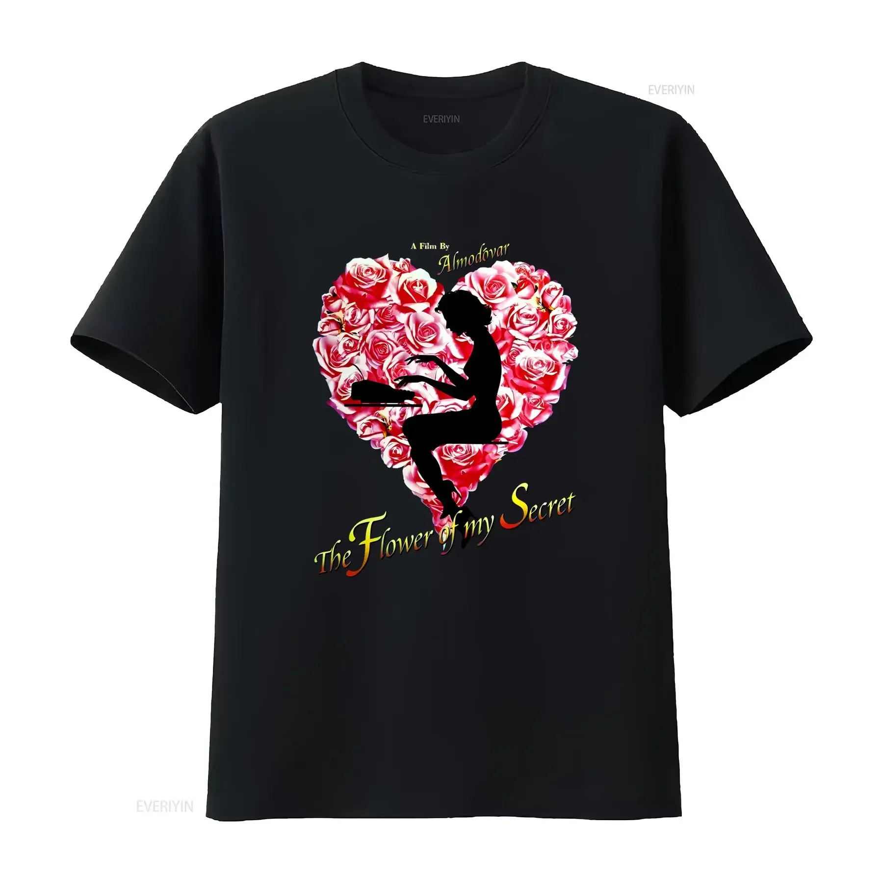 Flower Of My Secret Pedro Almodovar Movie T Shirt Volver Criterion Cult Film  vintage Washed streetwear Soft Stylish homme