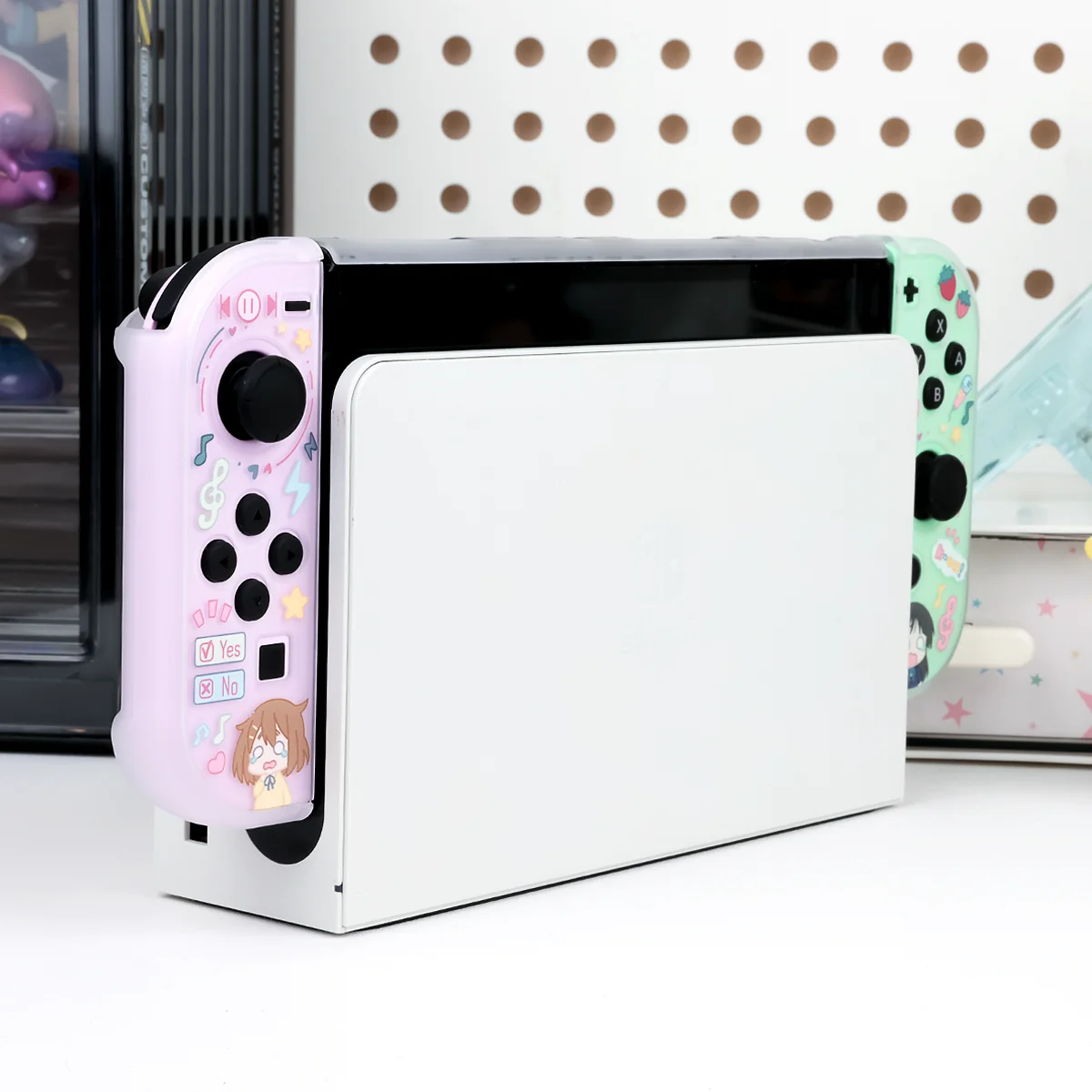 New Cartoon K-On! Switch Protective Case Frosted Transparent Console Cover for Nintendo Switch 2/OLED Controllers Joy-Con Cover view 5