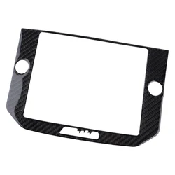 Car Center Navigation Screen Frame Trim Fit For Maserati Ghibli 2014 2015 2016 2017 2018 2019 2020 2021 2022 Black Carbon Fiber