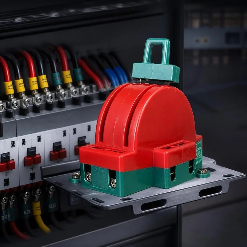 Durable 2 Pole Knife Disconnect Switch 32A / 63A / 100A 220V Double Throw Switch Power Disconnect Switch