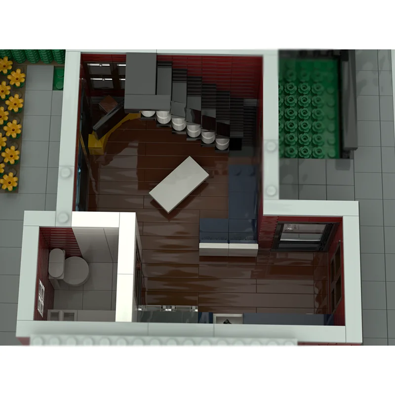 Moc blocos de construção casa modular tecnologia tijolos modulares modelo presentes brinquedos de natal diy conjuntos montagem!
