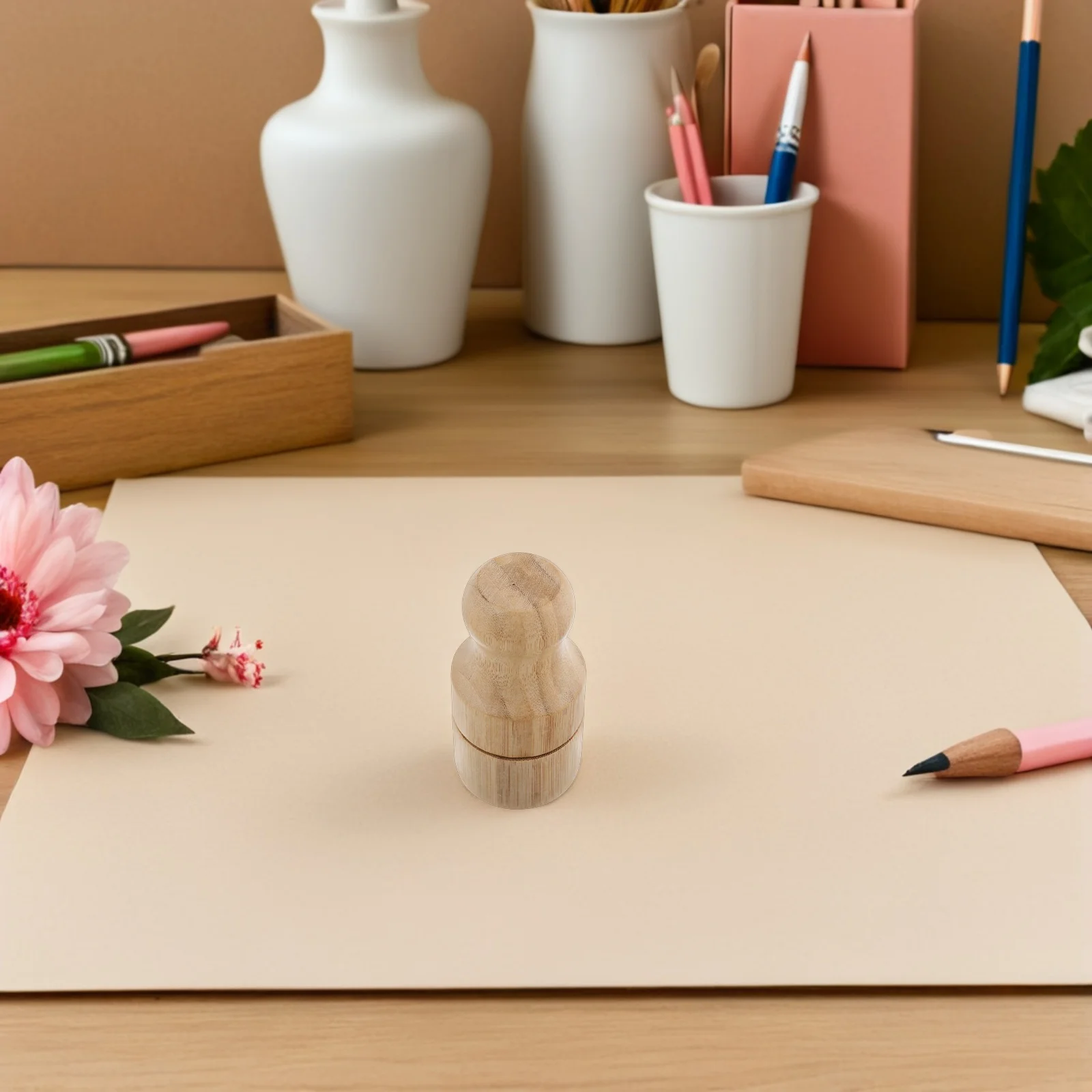 

2Sets Bamboo Oil Wax Applicator Sturdy Sponge Head for Cutting Board Wood Countertop Utensil Maintenance Applicator Brush