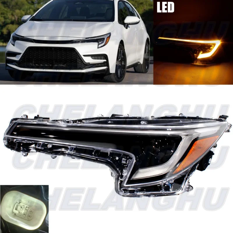 

LED HeadLight For Toyota Corolla LE 2023 2024 Left Side Front HeadLamp DRL With LED Bulbs car accessories 81150-02U60