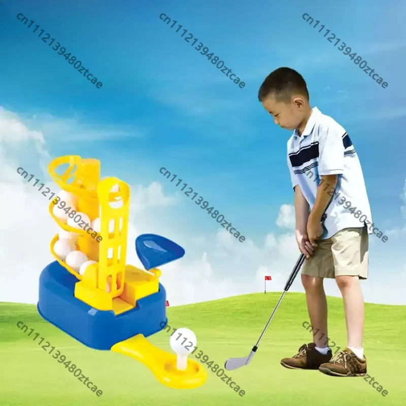 Kids Golf Practice Machine Home Fitness Entertainment Toy Outdoor Sports Equipment For Kindergarten Leisure Ball Game