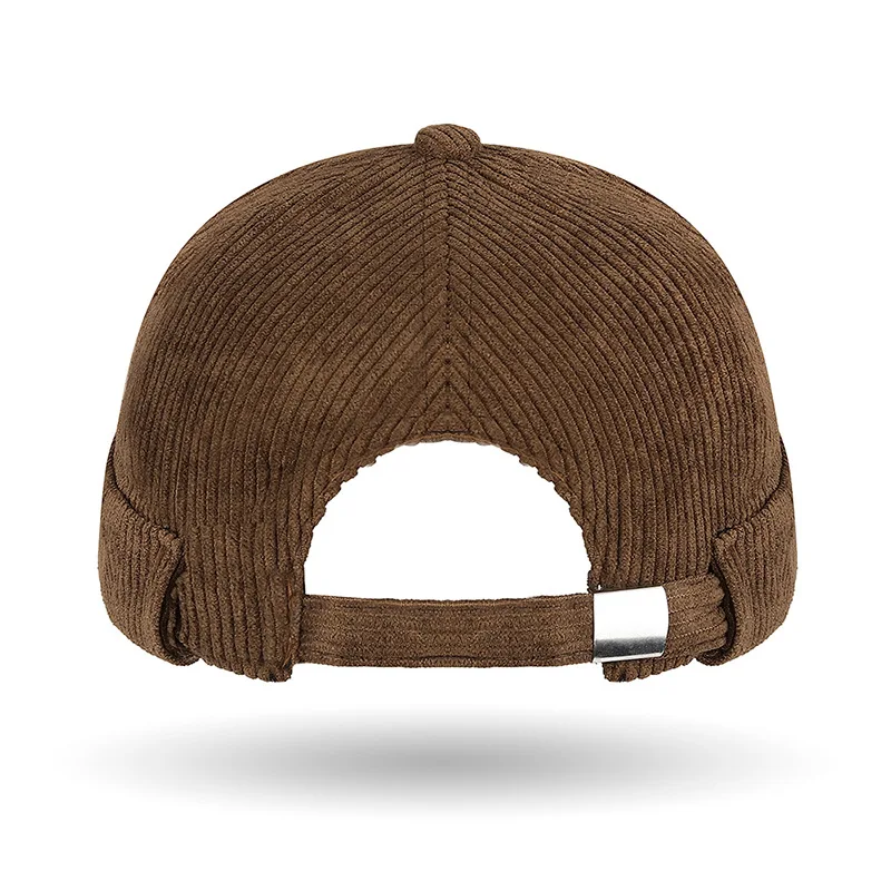 Unisex-Mütze aus dickem Cord ohne Krempe, einfarbig, Tang-Kappe, Street-Hip-Hop-Vintage-Mütze für Damen und Herren, Fahrradkappen – Detail 8