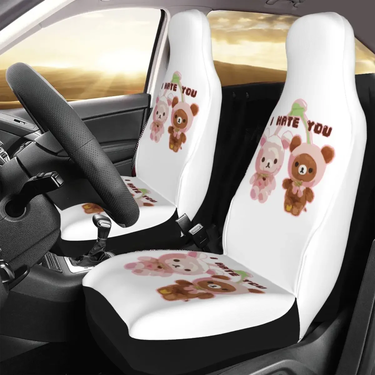 Kawaii rilakkuma univerzální auto Seat zakrýt ochránce vnitřní příslušenství vhodný pro celý kinds modelů já nenávist jejích Seat kryty