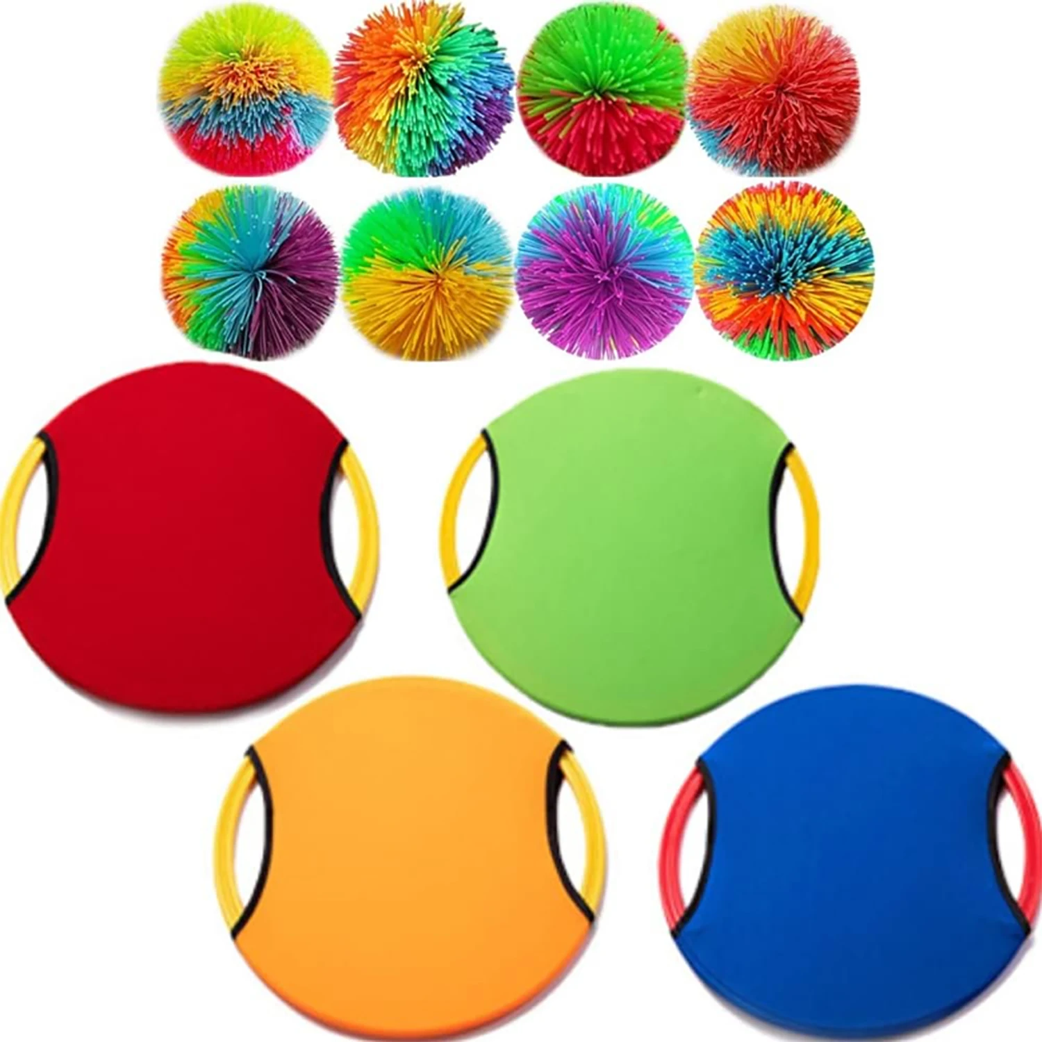 Bouncy Paddle Ball Spiel Set Trampolin Paddel Disc und String Ball Set werfen und fangen Trampolin Sport Bouncy Ring Kleinkind Spielzeug