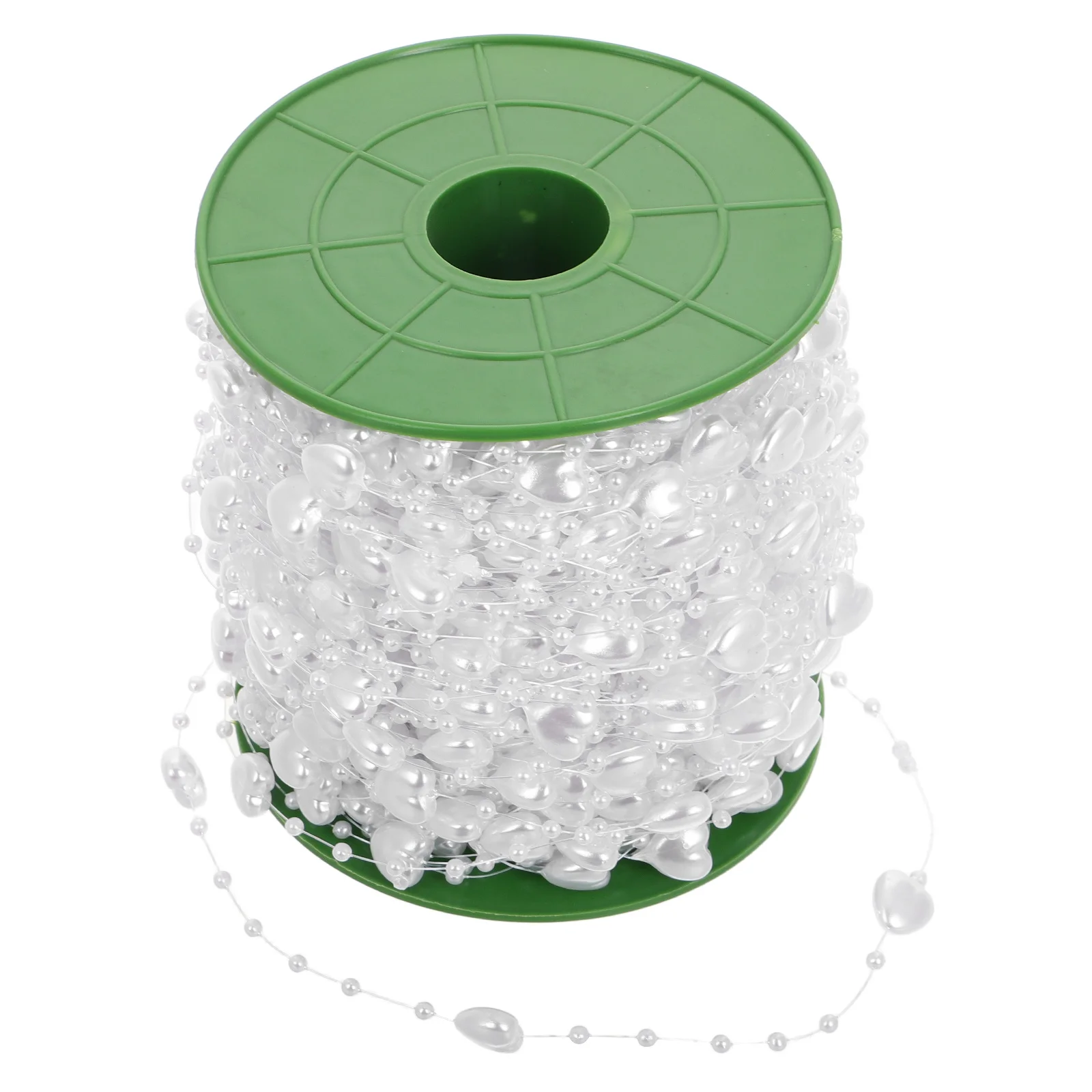 

White Pearl Beads String Garland Heart Shape Faux Pearl Garland Wedding Party Decor DIY Craft Supplies White Heart String