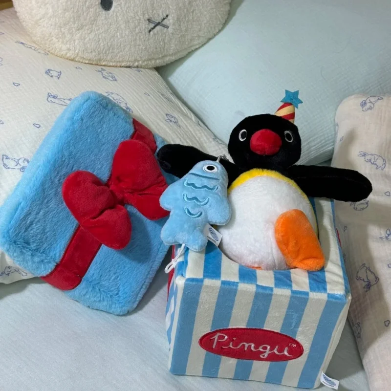 Neue Kawaii Pingu Überraschung Geschenk Box Puppe Für Kinder Geburtstag Anime Peripherie Pingu Spielzeug Desktop Ornamente Puppen Spielzeug Geschenke