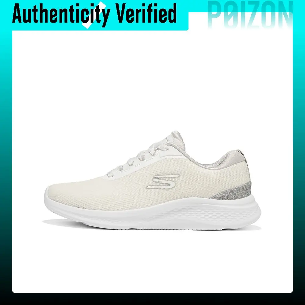 Skechers Sport Coverage Low top Walking Shoes Women's White Silver 150629-WSL