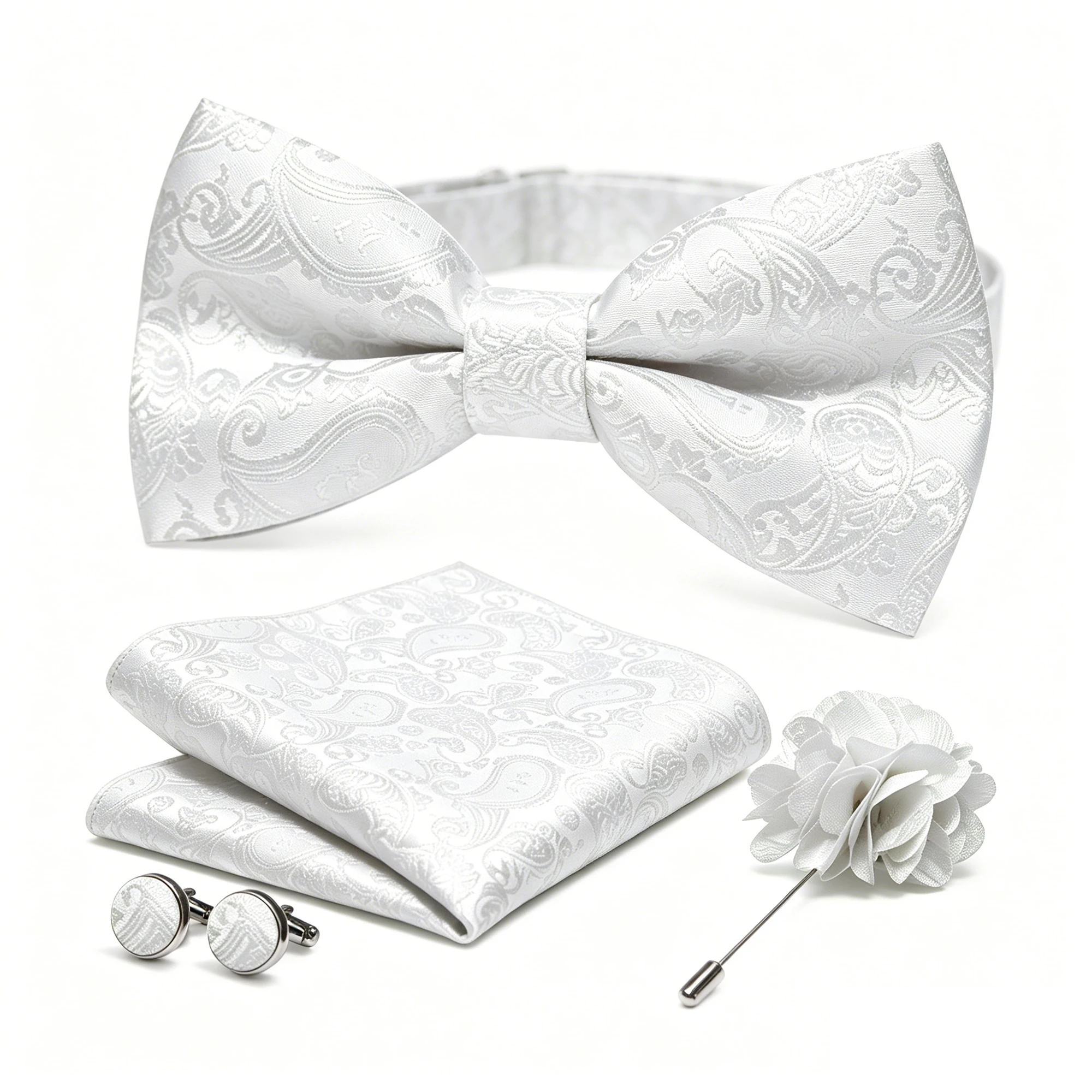 36pcs Black Silk Jacquard Pais - Bow Tie Pre Tied avis et prix