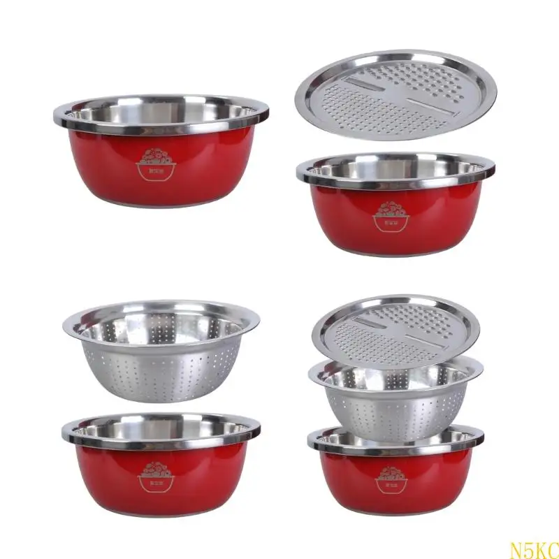 N5KC Large Capacity Multifunctional Basin Durable Rustproof Basin with Lid Perfect For Daily Cooking And Party Preparation