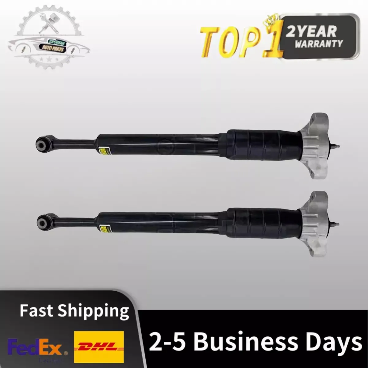 

Pair Rear Shock Absorbers 670101446 Fit Maserati Ghibli M157 AWD RWD 2014- 3.0L