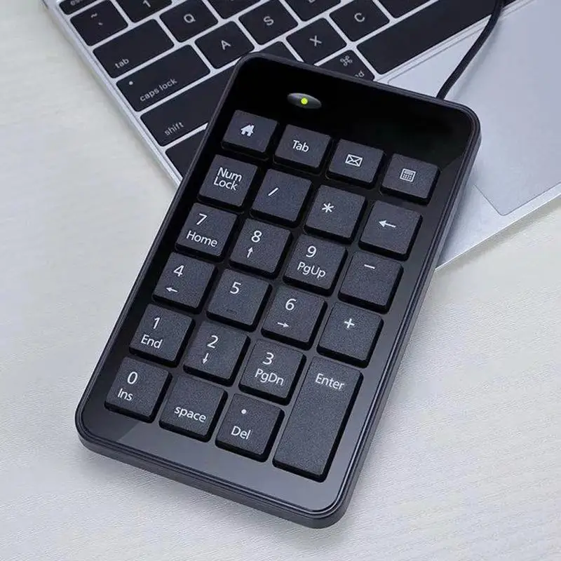 Numeric Keypad Mini USB External Number Pad With 10 Number Keys Portable Small Financial Accounting Silent Number Keyboard For