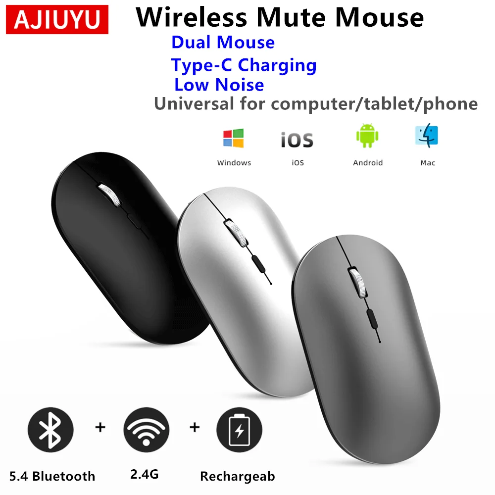 Rechargeable Bluetooth Mouse For Macbook Neo 2026 Air 13.6 M4 15 M3 Mac Book Pro 13 16 M1 M2 14 Laptop PC Wireless Gaming Mouse