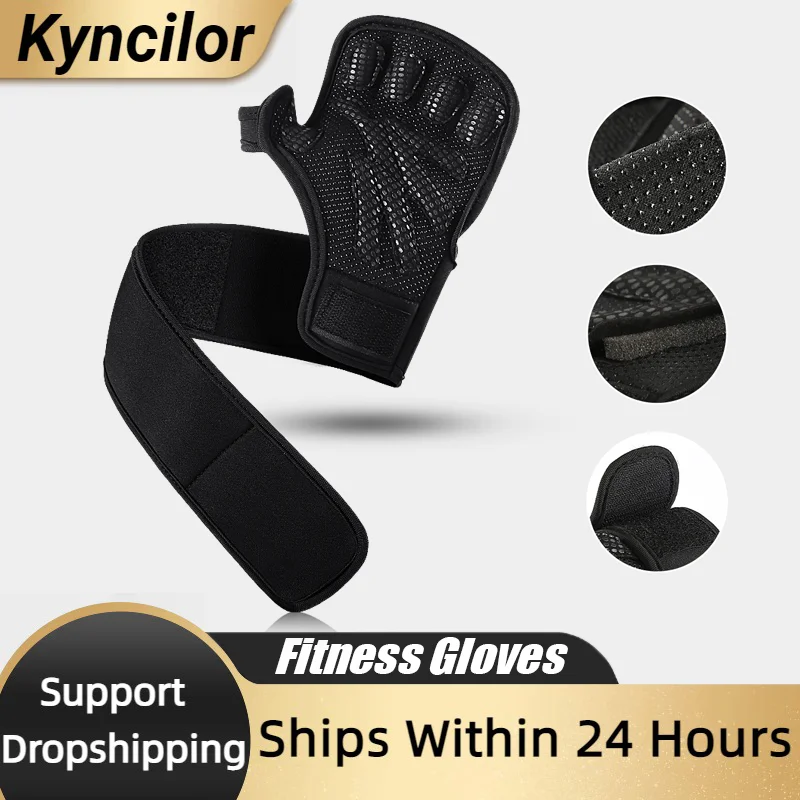 1Pair Hand Grips Gymnastics Gloves Grips Silicone Anti-Skid Gym Fitness Gloves Weight Lifting Grip Gym Crossfit Trainining