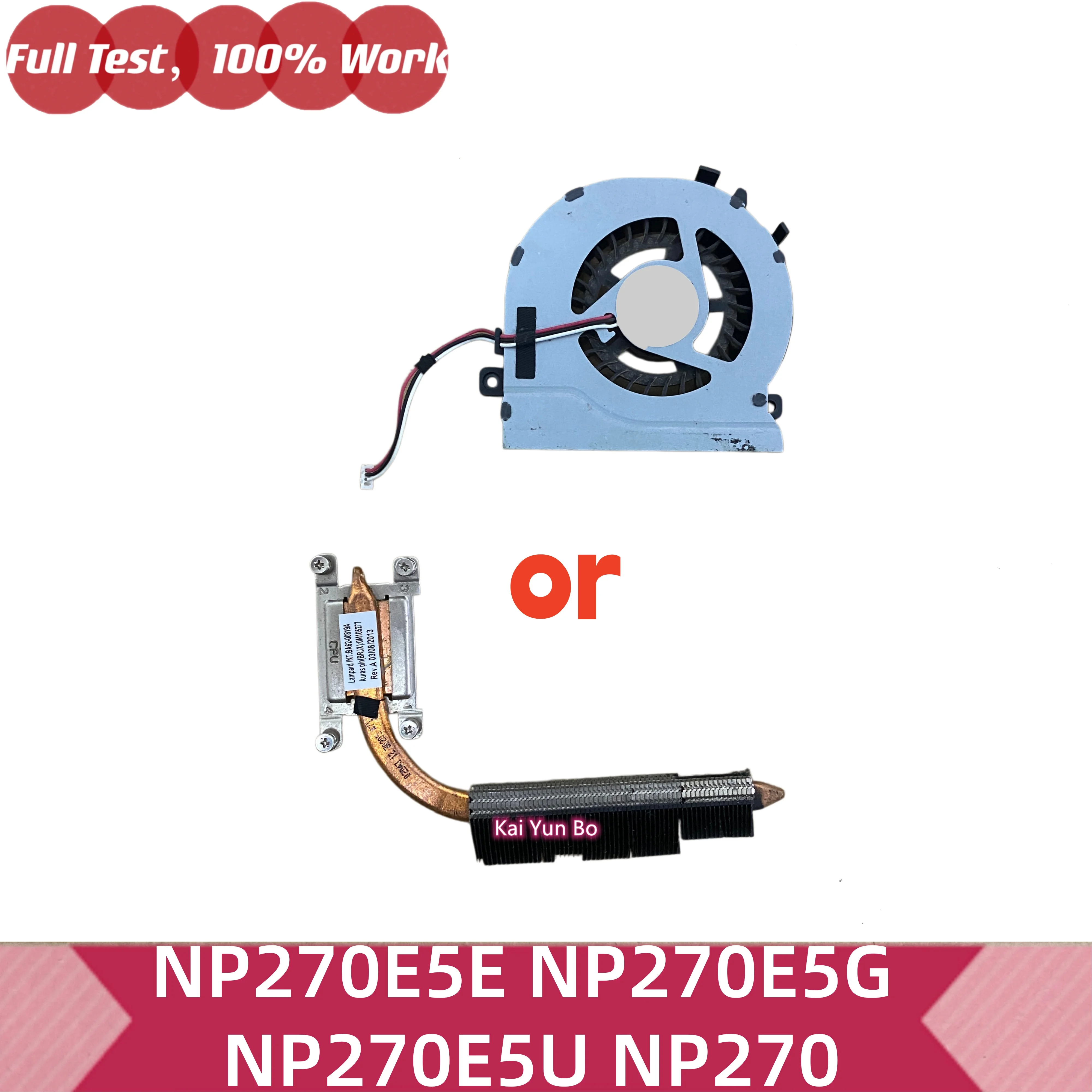 Ventilador ou dissipador de calor para CPU de laptop BA62-00819A BA31-00138A para Samsung NP270E5E NP270E5G NP270E5U NP270