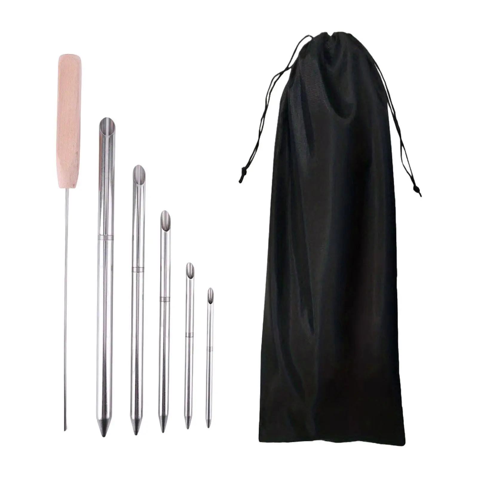 تتضمن مجموعة أدوات تململ ربط الحبل المضفر 5 مقاسات و1 أداة دفع للتسلق