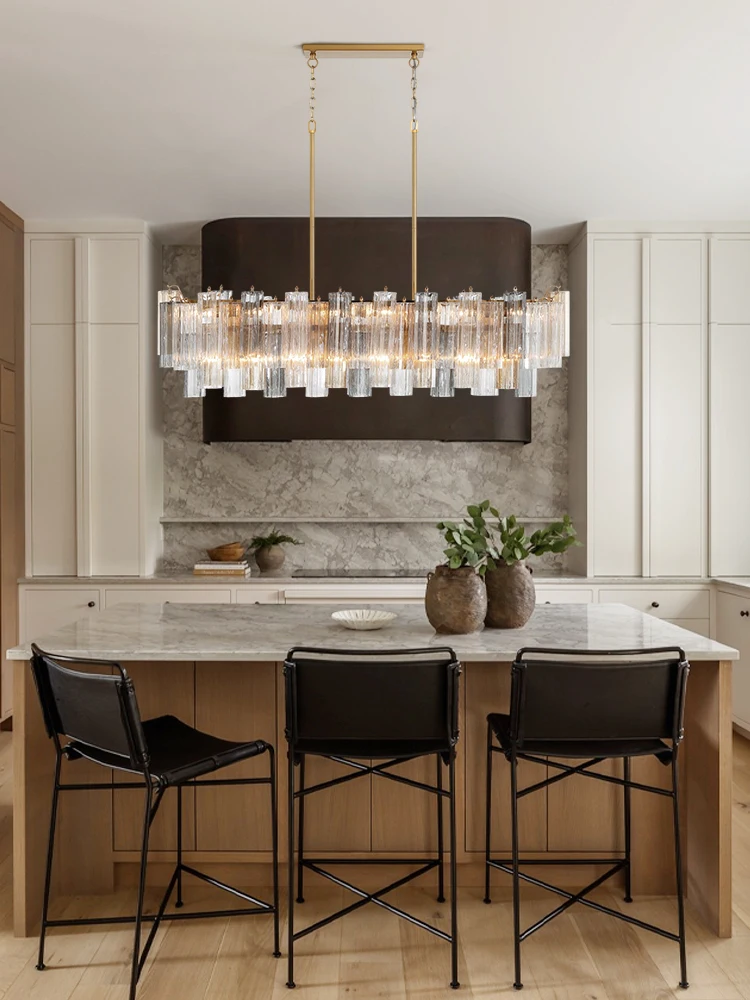 

Rectangular Gold Chrome Murano Glass 2026 Early Spring LED Chandelier Lighting Suspension Luminaire Lampen For Dinning Room