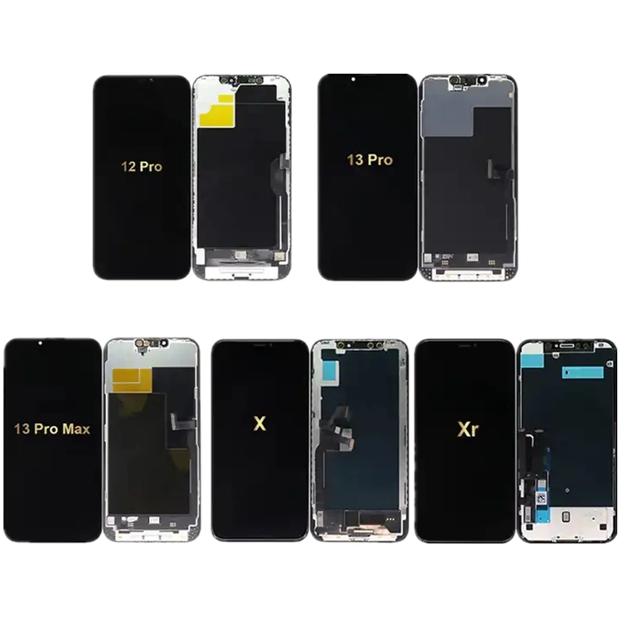 In Stock Oem Screen Display Assembly For iPhone 6S 7 8 Plus X XS XR 11 12 13 Mini 14 Pro Max OEM LCD 100% Teste High Quality