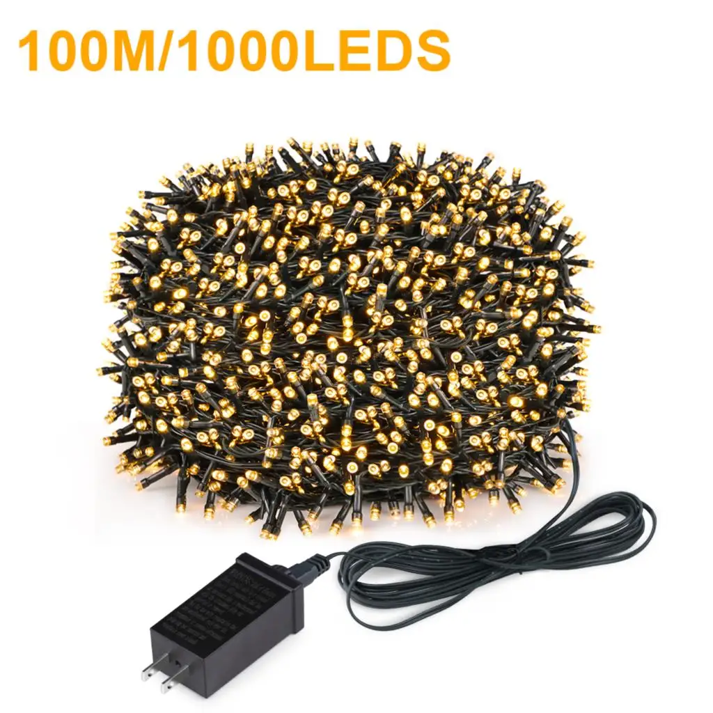 10M-100M LED Twinkle Star String Lights 110V/220V Outdoor Christmas Wedding Party Deorative Fairy Lights For Garden Patio Lawn