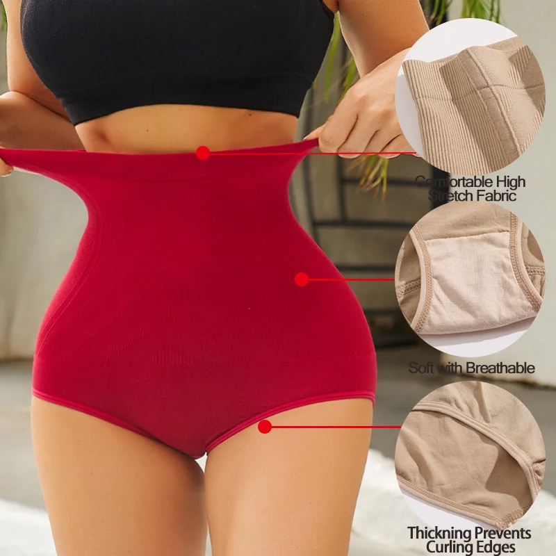 Slimming High Waist Tummy Control Panties Women Briefs Panty Shaper Slimming Underwear Butt Lifter Belly Shaping Body Shapewear