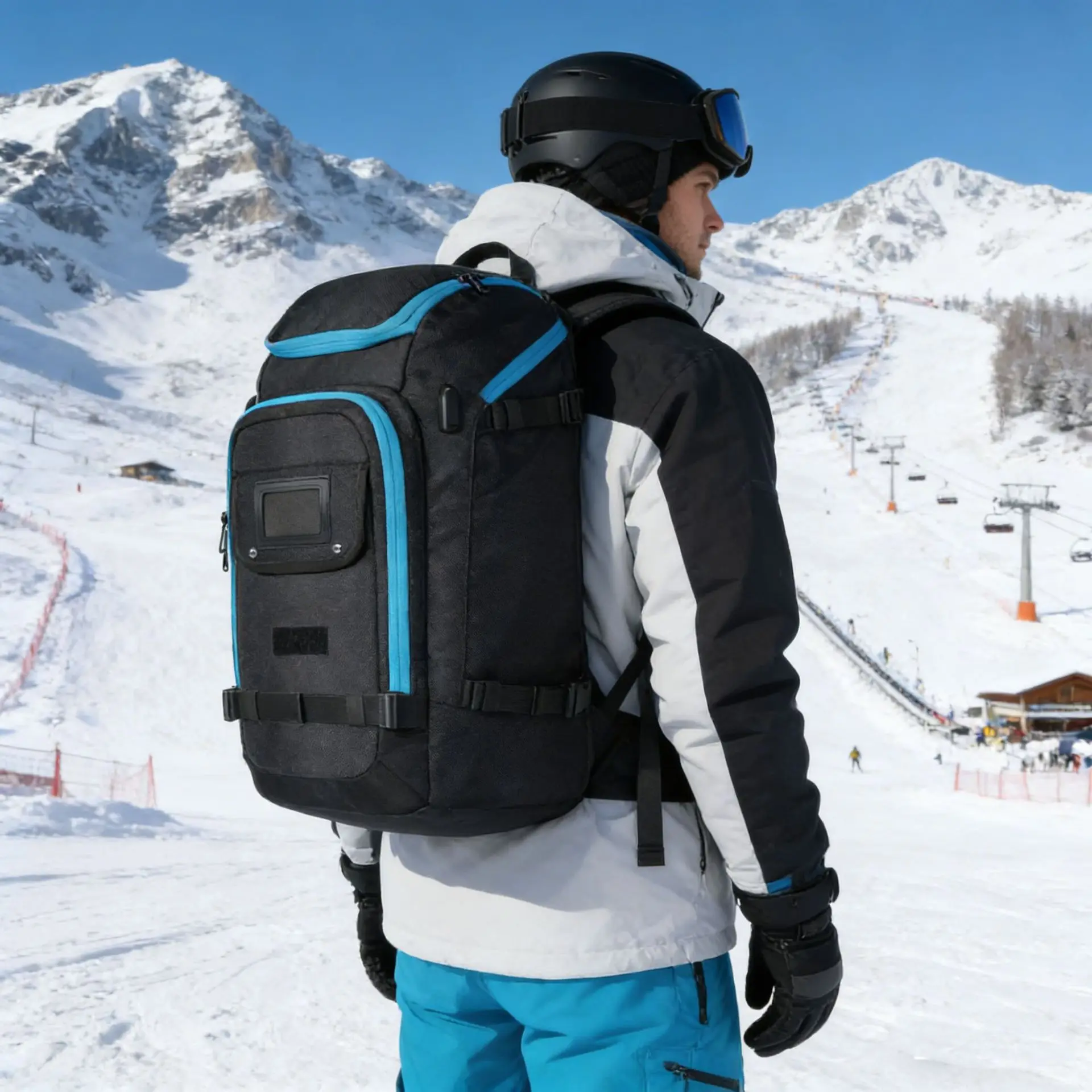 

Buylor 50L Waterproof Snow Sports Backpack Dry Wet Separation Ski Boot Bag for Helmet Snowboard Boots Winter Storage Bag forMen