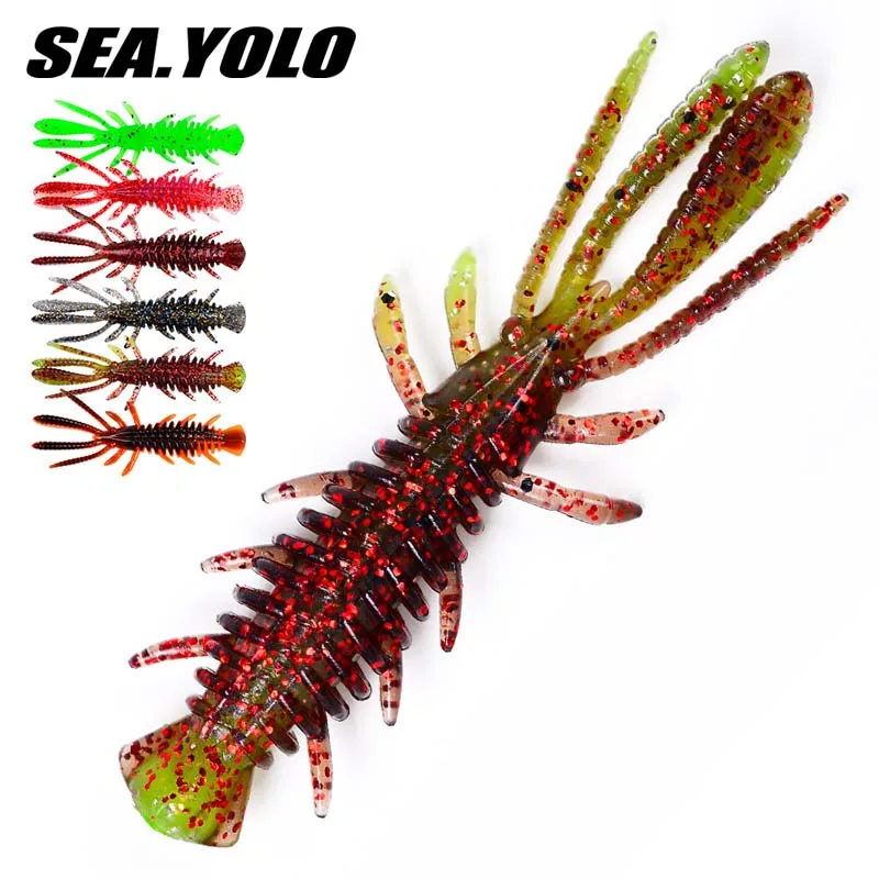 

Sea. Yolo 10pcs/box Sinking Lure Bait Insect Bait Artificial Imitation Dragonfly Larvae Soft Bait Perch Lure Fishing Accessories