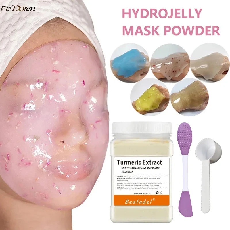 650g Morbido Hydro Gelatina Maschera In Polvere FAI DA TE Maschere Hydrojelly Peel Off Acido Ialuronico Cura Della Pelle Del Viso Maschera di Rosa Per Il Viso