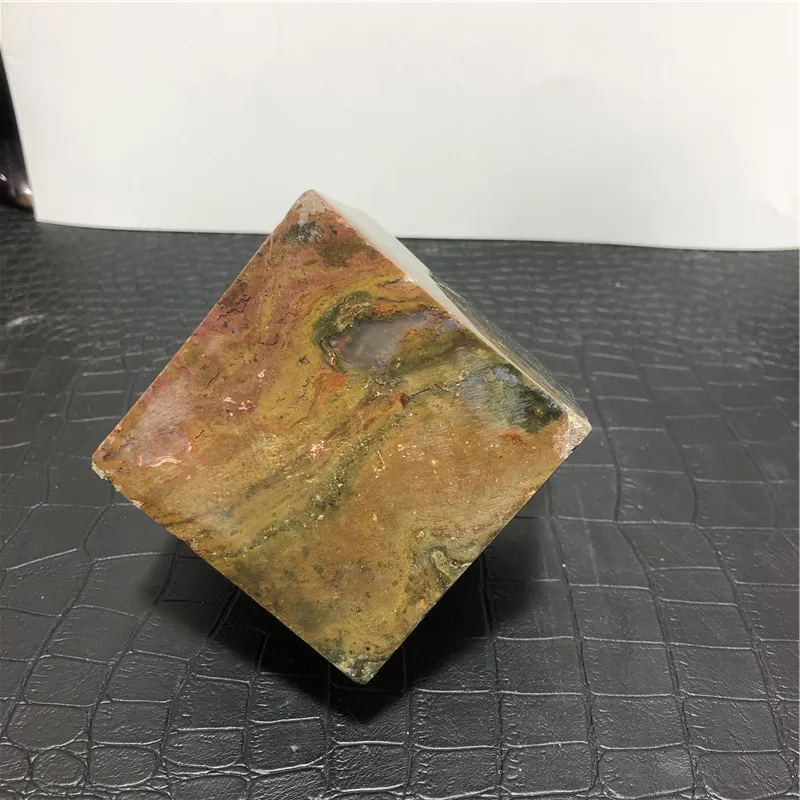 930g High quality druzy ocean Jasper cube freeform healing stones colorful ocean jasper crystals cube folk crafts