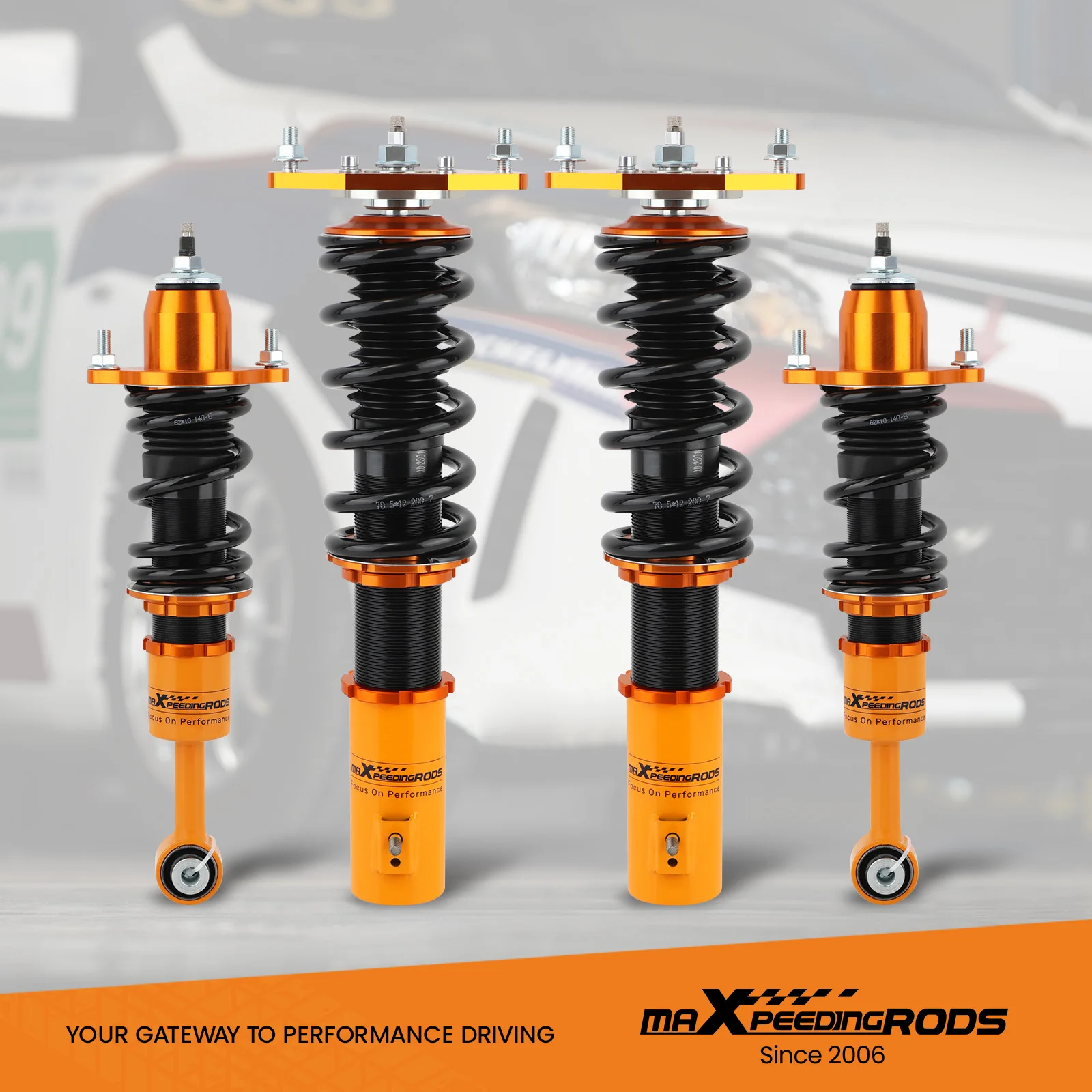 

Adjustable Coilover Suspension Shocks For Mitsubishi Lancer Ralliart FWD 02-06