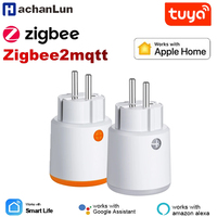 HACHANLUN Homekit Tuya Smart Zigbee 3.0 Power Plug 16A EU Outlet 3680W Meter Remote Control Work With Zigbee2mqttt