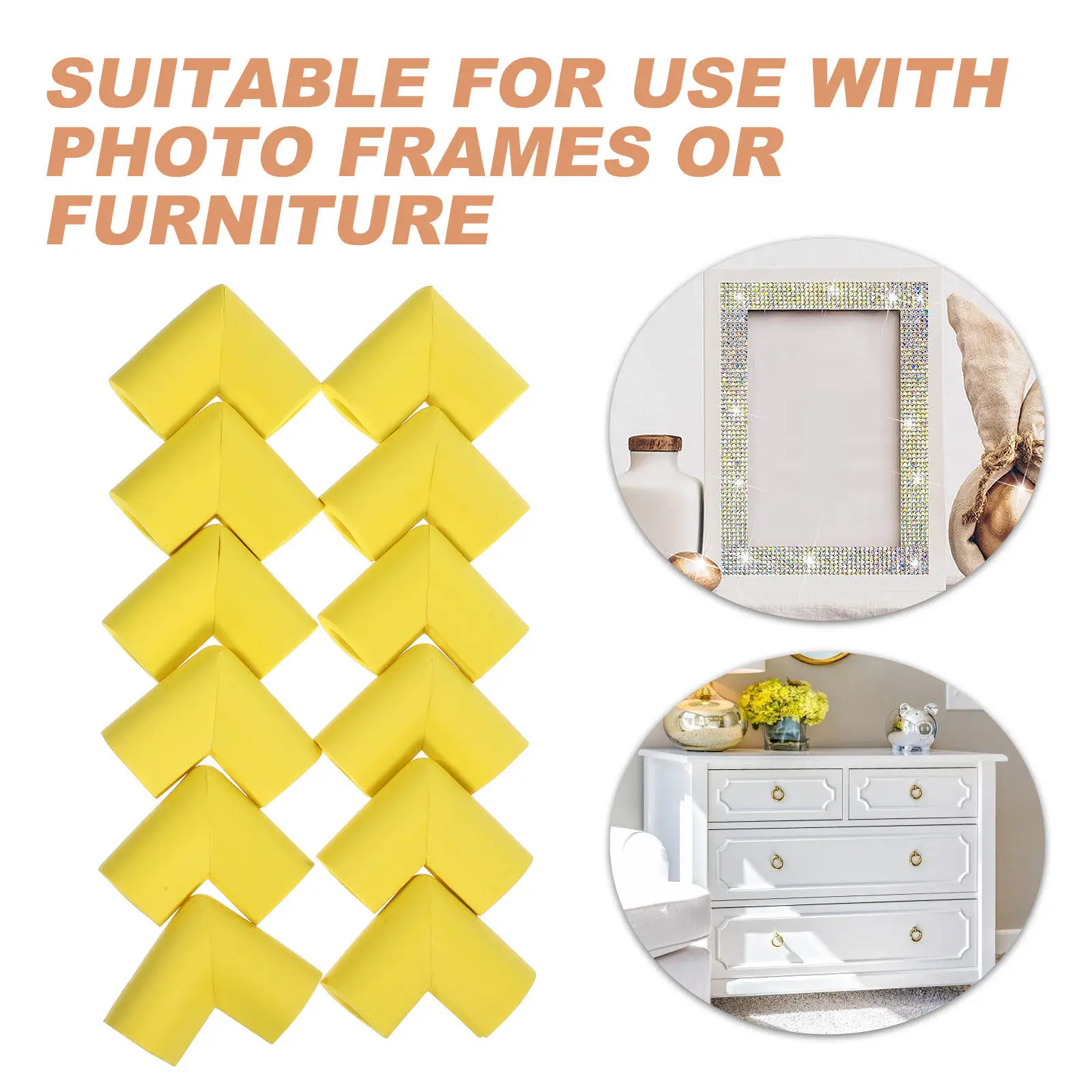 

12 шт. Прочные защитные уголки из пеноматериала для мебели, многофункциональные защитные накладки для углов столов для безопасной транспортировки