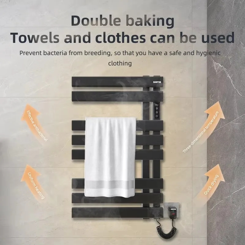 Steel Heated Electric Towel Warmer Rack WIFI Heating Towel Warmer Heater Use Electric Heat, Bath Towel Rack Warmer OEM 2 Years