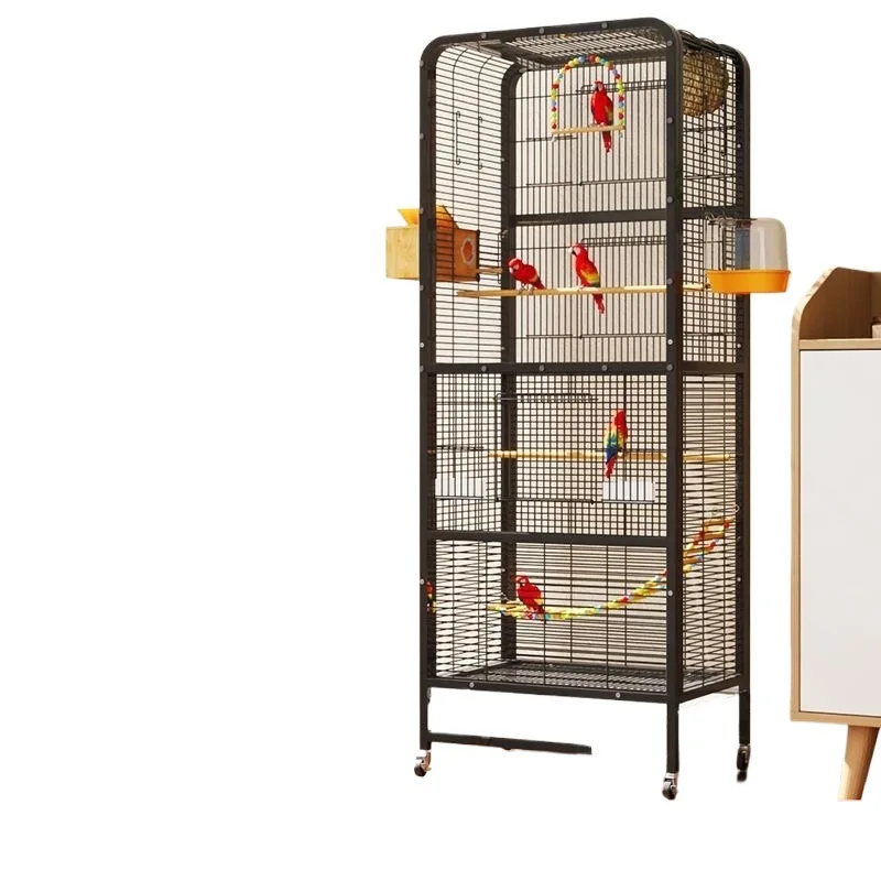 Ornamental bird cage household large budgie luxury villa large Xuanfeng special breeding starling eye embroidery new