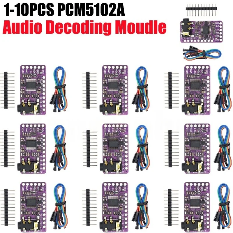 XCW  Interface I2S PCM5102A DAC Decoder GY-PCM5102 I2S Player Module For Raspberry Pi pHAT Format Board Digital Audio Board