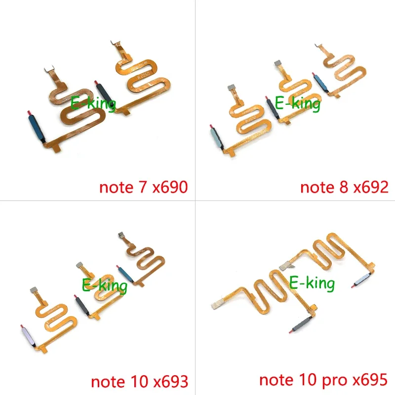 For Infinix Note 7 8 10 11 Pro X690 X692 X693 X695 X697 Fingerprint Reader Touch ID Sensor Return Key Home Button Flex Cable