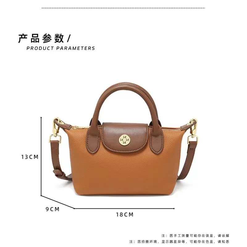 Lady Genuine Leather Handbag Mini Bag Hobos Soft Messenger Bag Lychee Pattern Crossbody Bag