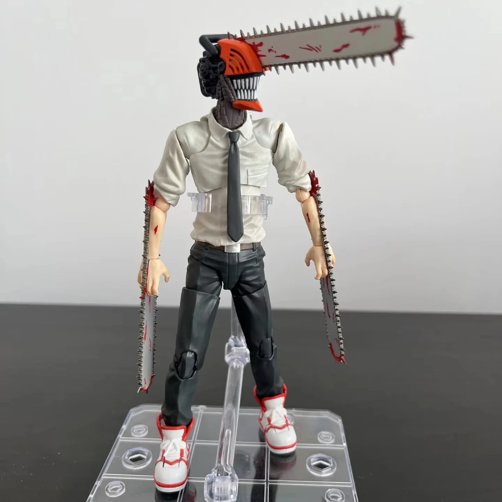 بانداي 15 سنتيمتر أنيمي بالمنشار رجل الشكل الدائمة SHF عمل الشكل استبدال الوجه اليد لعبة مجسمة دمية جمع هدية الدمى البلاستيكية