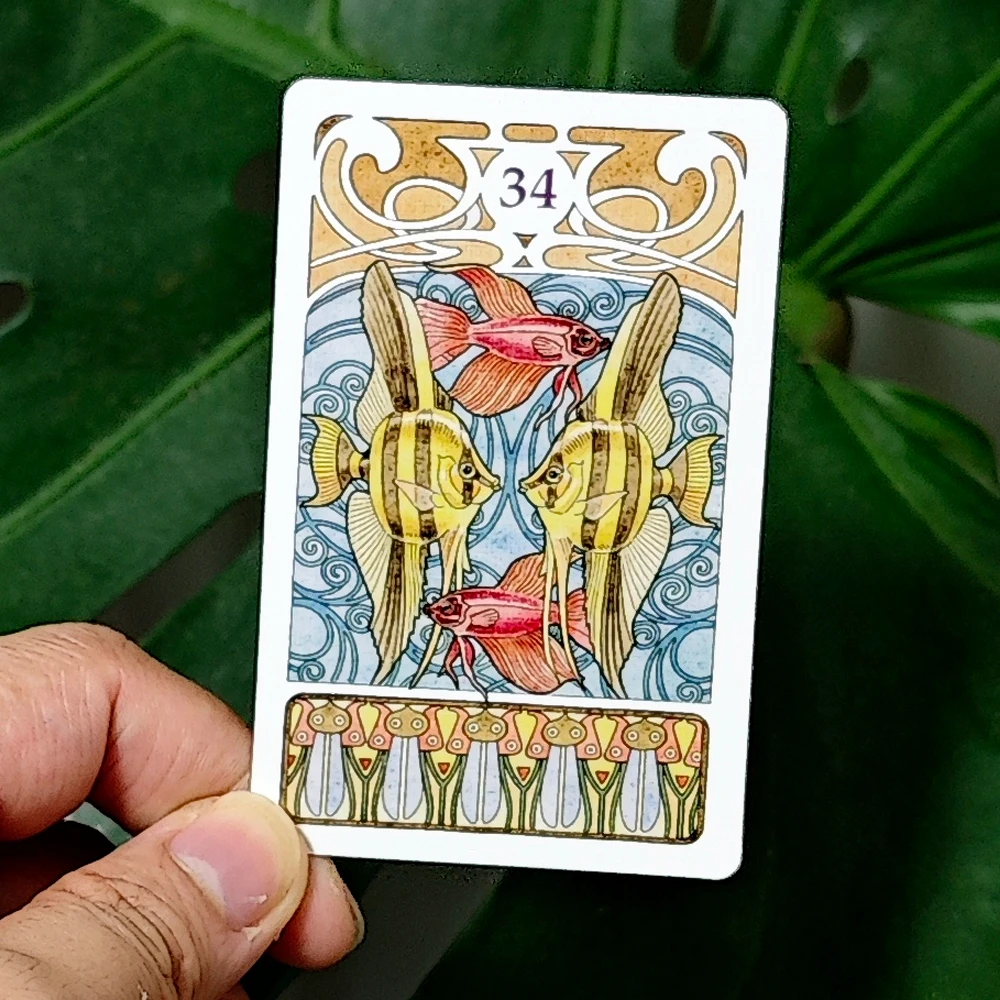 

9*6cm Art Nouveau Lenormand Deck Oracle 36 Pcs Lenormand Cards In Perfect Art Nouveau Style