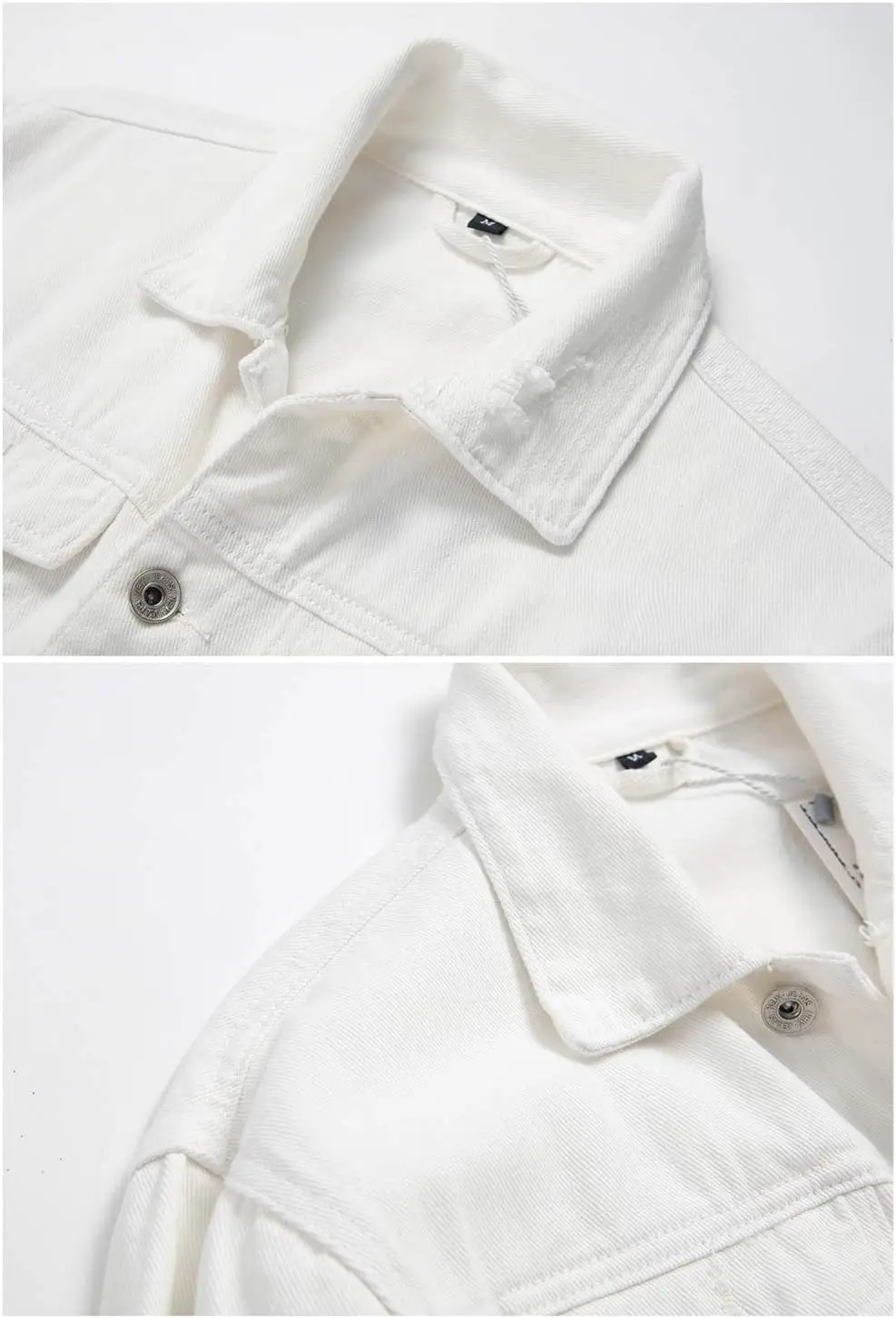 Men's Denim Jackets Distressed Destroyed Classic Vintage Slim Fit Ripped 2024 Fashion Trendy Trucker Jean Jackets